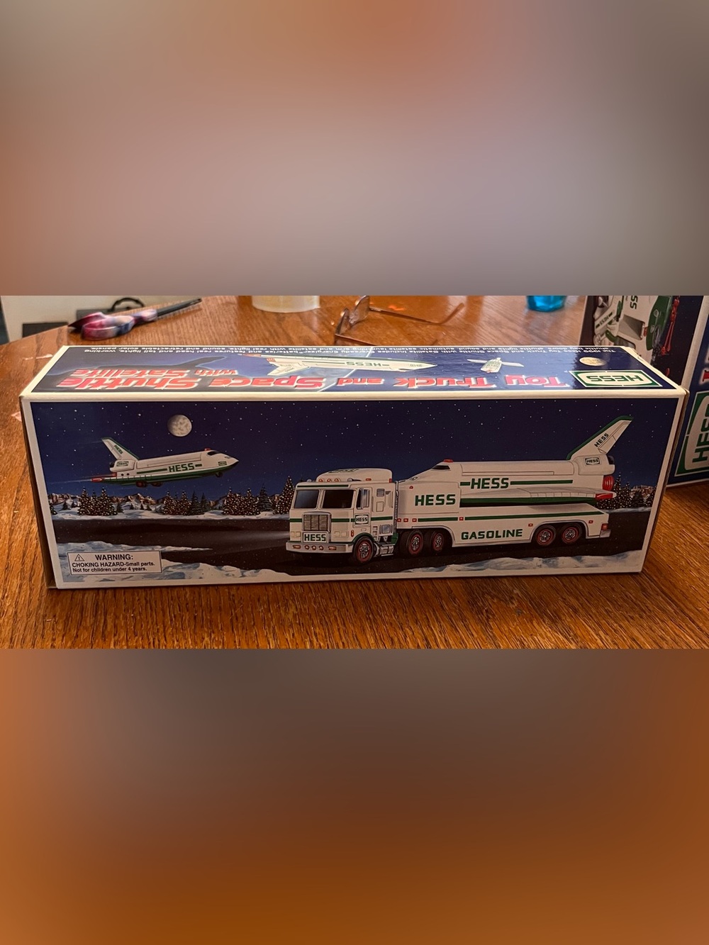 1999 Hess toy truck and space shuttle with satellite